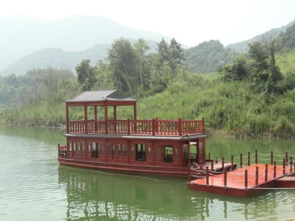 雙層畫(huà)舫電動(dòng)木船